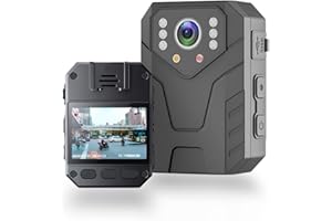YOIDESU Mini Body Camera with Audio and Video Recording, 4K Body Worn Cam with 180° Rotating Lens, Police Body Cam Wearable Security Cam Hidden Camera for Law Enforcement Guard (US)