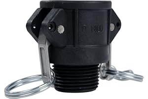 Quafwia 2 pcs Poly cam lock fittings (1" Part B) Cam & Groove Hose Fitting, Male Aadapter x Female NPT Thread Polypropylene Camlock Fittings (1")