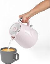 Salter Ripple Rapid Boil Kettle 1.7L 3kW 360° Swivel Base Pink view 7
