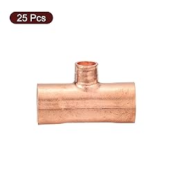 uxcell 15Pcs 1/2" x 1/4" x 1/2" Copper Reducing Tee