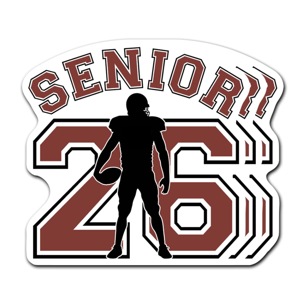 Photo 1 of (3 PCS) Senior Football Stickers Vintage, Senior Sports Waterproof Decals for Helmets Cars Water Bottles, Durable Vinyl Gift for Football Fans, 3 Inches