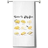 JNIAP Butter Kitchen Towel Salted Butter Gifts Butter is My Jam Gifts Butter Dish Towel (Butter is kt)