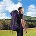OutdoorMaster 60L Internal Frame Backpack with Adjustable Strap Height,Purple