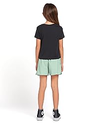 Volcom Girls' I Got U Baby Short Sleeve Tee, Black