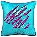 Play Tailor Sequin Pillow Cover Cushion Covers 16x16in Flip Sequins Decorative Throw Pillow Case, Teal Blue and Fushia