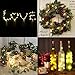 Wine Bottle Lights with Cork 6 Pack-3 Dimmable Modes 6 Spare Battery - for DIY, Party, Decor, Christmas, Halloween,Wedding(Warm White)