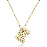 SELFROSE Initial Necklaces for Women,Trendy Gold Letter Necklace Dainty Gold Letter Necklace Chunky Initial Pendant Charm Custom Name Jewelry for Women Gifts