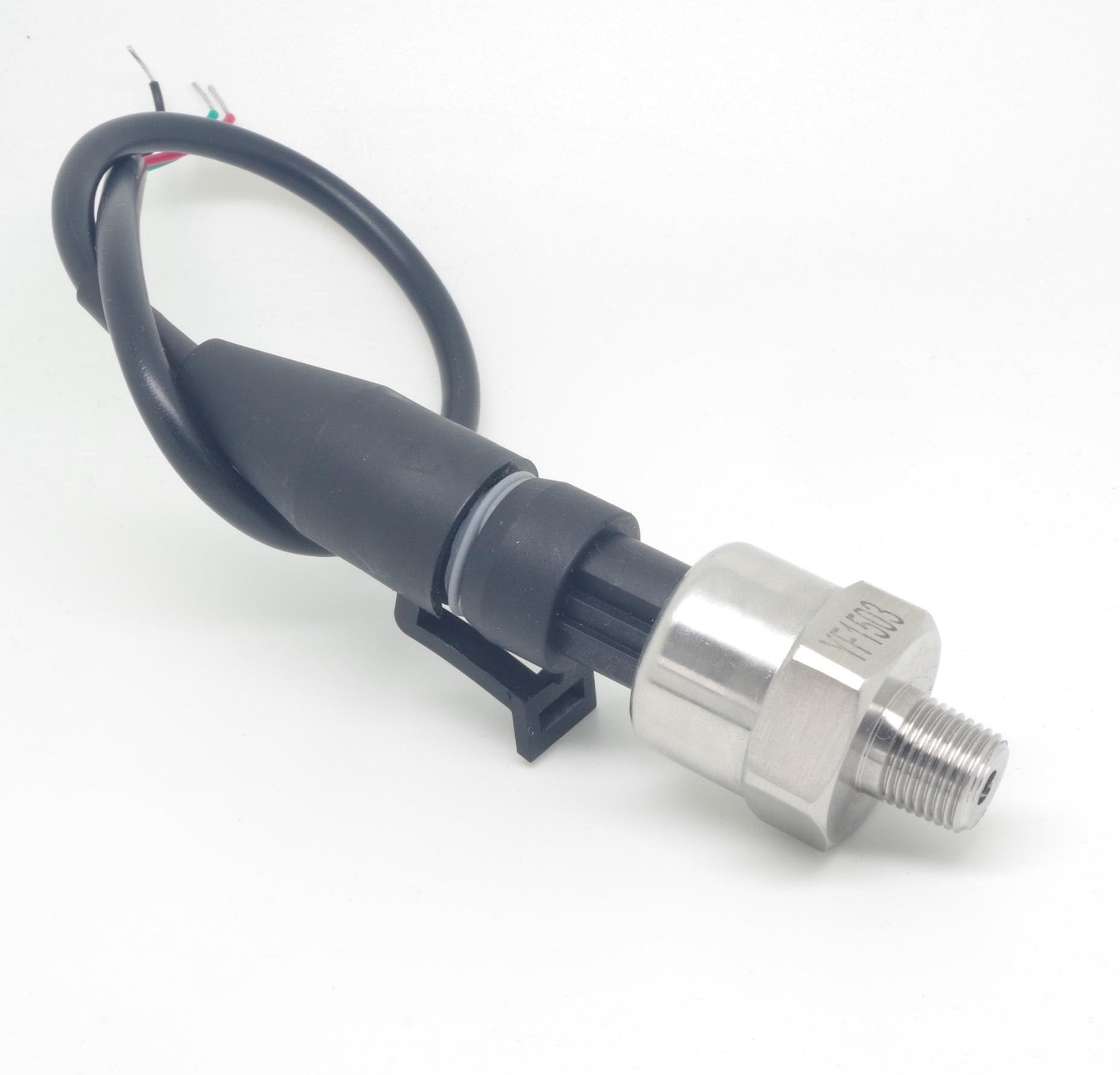 Pressure Transducer Transmitter Input 5VDC Output 0.5-4.5V Gas Air Oil Fuel 1/8" NPT for Auto -14.5~30psi 5psi 10psi 15psi 30psi 60psi 80psi 100psi 150psi 200psi 300psi 500psi 1000psi 1600psi