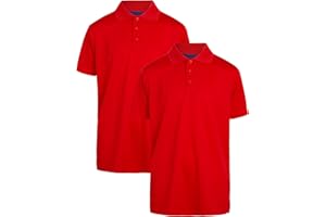 Galaxy by Harvic Polo Shirts for Boys - 2 Pack Short Sleeve Button Up Shirts for Boys Polo Shirt School Uniform (Size 8-20)