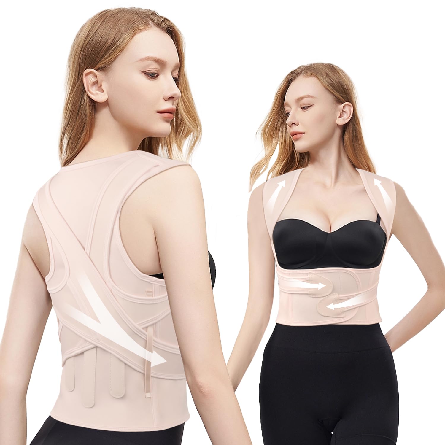 Photo 1 of LRG Posture Corrector for Women, Adjustable Back Support Brace for Neck, Shoulder, Clavicle & Upper Back Pain Relief, Breathable Posture Corrector for Women to Fix Hunchback & Slouching, Improve Posture