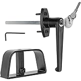 Yaegoo 5-1/2" Shed Door Lock T-Handle Lock Kit with 2 Keys, Shed Door T Handle Lock, Black