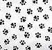 Creative Cuts Paw Prints Fat Quarters Bundle - Black and White Pattern Theme
