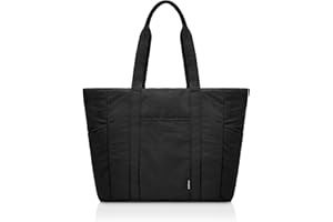 Everfun Large Tote Bag for Women, Ultra Soft Gym Tote, Everyday Yoga Washable Bag with Zipper, Travel, Beach, Laptop Work