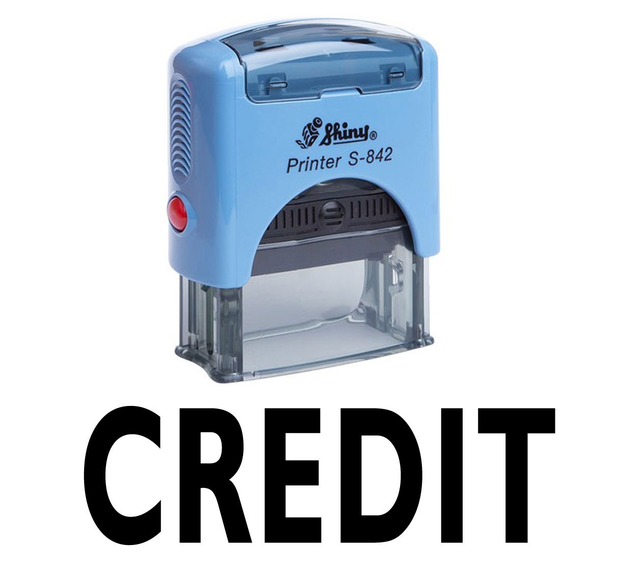 Credit Self Inking Rubber Stamp Office Stationary Custom Shiny Stamp