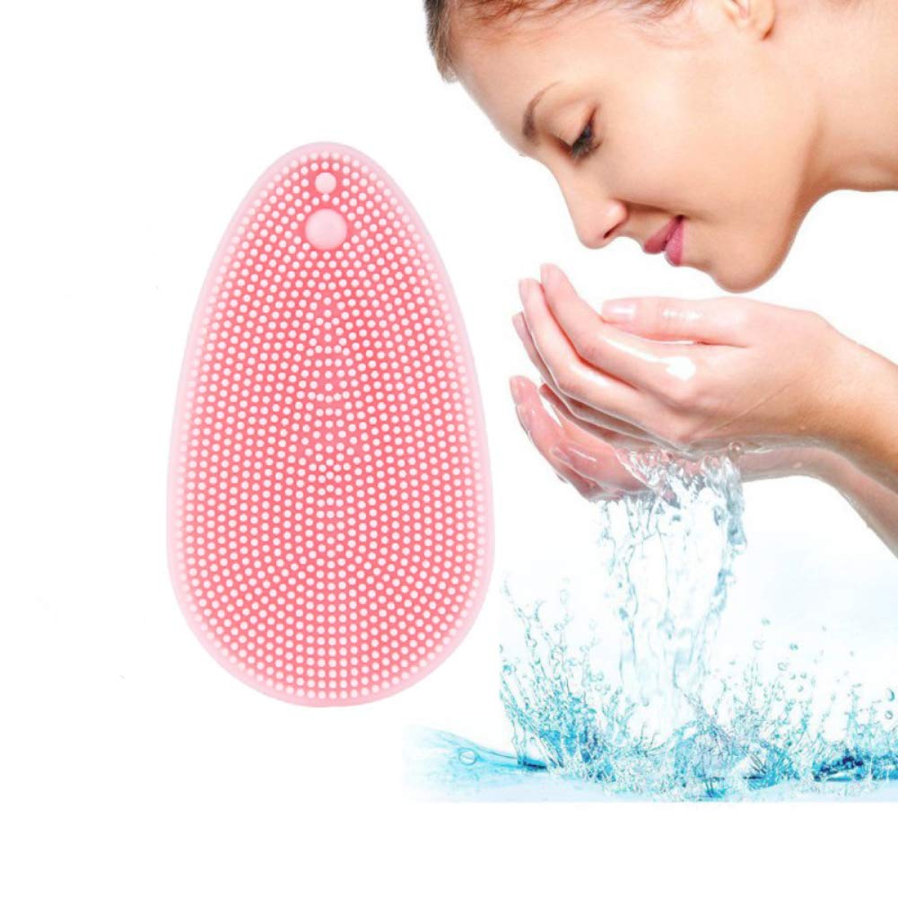Silicone Face Scrubber Exfoliator Brush, FBFL Manual Facial Cleansing Brush Pad Soft Face Cleanser for Exfoliating and Massage Pore for All Skin Types: Beauty