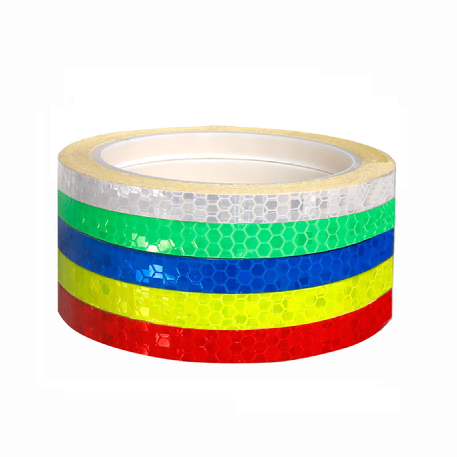 Waterproof Reflective Adhesive Tape Reflective Safety Warning Tape 5 Rolls Self-Adhesive Reflective Tape for Bike Motorcycle Car for DIY Decor