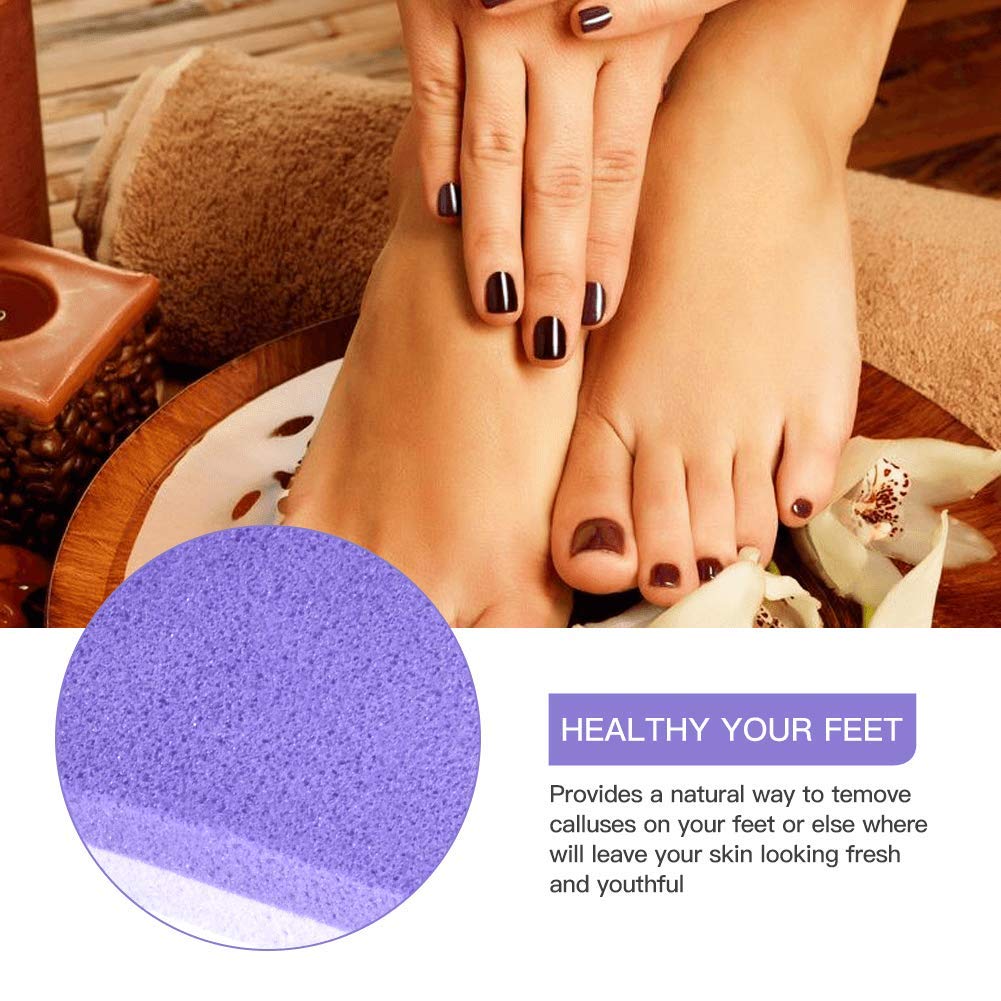 Pumice Stone for Feet (Pack of 4), Chialstar 2 in 1 Callus Remover and Pumice Pad, Pedicure Stone Scrubber for Smooth Feet, Hands and Body, Exfoliation Tool to Remove Dead Skin: Beauty