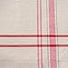 DII French Stripe Tabletop Collection Farmhouse Style Dining Table Linen Napkin Set, 20x20, Taupe/Red, 6 Piece