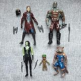 ATII Guardians of The Galaxy Mini Figure Set Star Lord Gamora Groot Drax The Destroyer Rocket