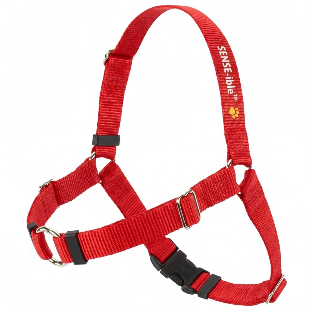 Softouch Sense-ible No-Pull Dog Harness (Red, Extra Small)
