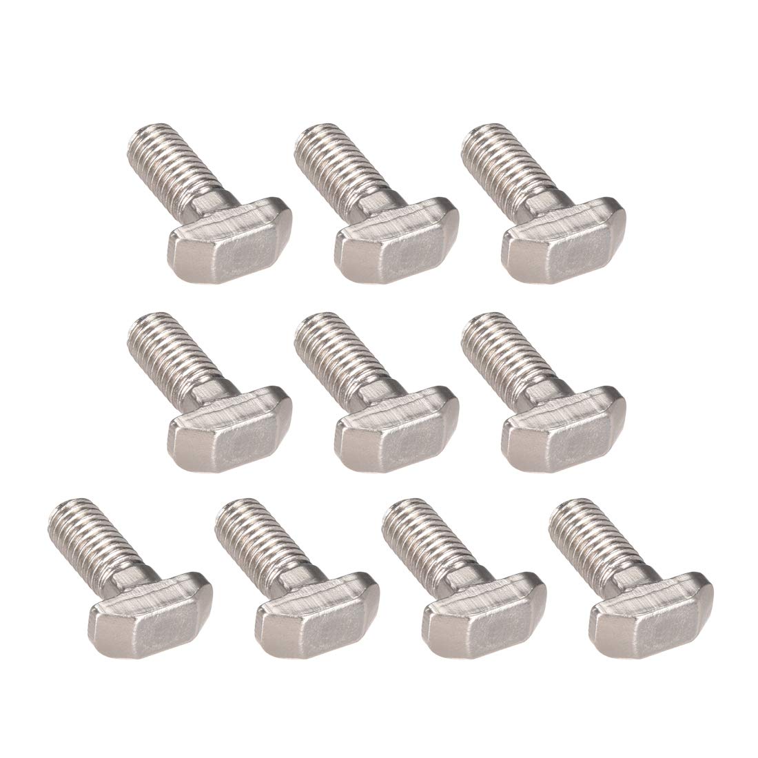sourcing map M8x20mm T-Slot Drop-In Stud Sliding Screw Bolt Carbon Steel 10pcs for 40 Series European Standard Aluminum Profile