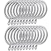 Shappy Metal Drapery Curtain Rings Hanging Rings for Curtains and Rods, Drape Sliding Eyelet Rings 30 mm Internal Diameter (Silver, 20 Pack)