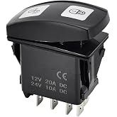 AT309431 Rocker Switch 5 Pin Compatible with John Deere Skid Steer Loaders | Fits 318D 318E 319D 313 315 317 319E 320D 320E 323D 323E 325 326D 326E 328D 328E 329D 329E 332 332D 332E 333D 333E, Off/on