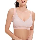 Bras for Women No Underwire, Womens Push Up Bras Wireless, Comfortable Bra Supportive Bralettes Plunge Seamless Bra