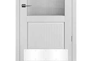 Bikykose 2pcs 30×8Inch Aluminum Door Kick Plates for Exterior Doors – Decorative Protection to Prevent Damage from Kicking – 