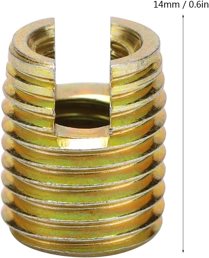 Hyuduo 20pcs Self-Tapping Threaded Inserts for Thread Repair Carbon Steel Galvanized Screw Bushings - Image 5