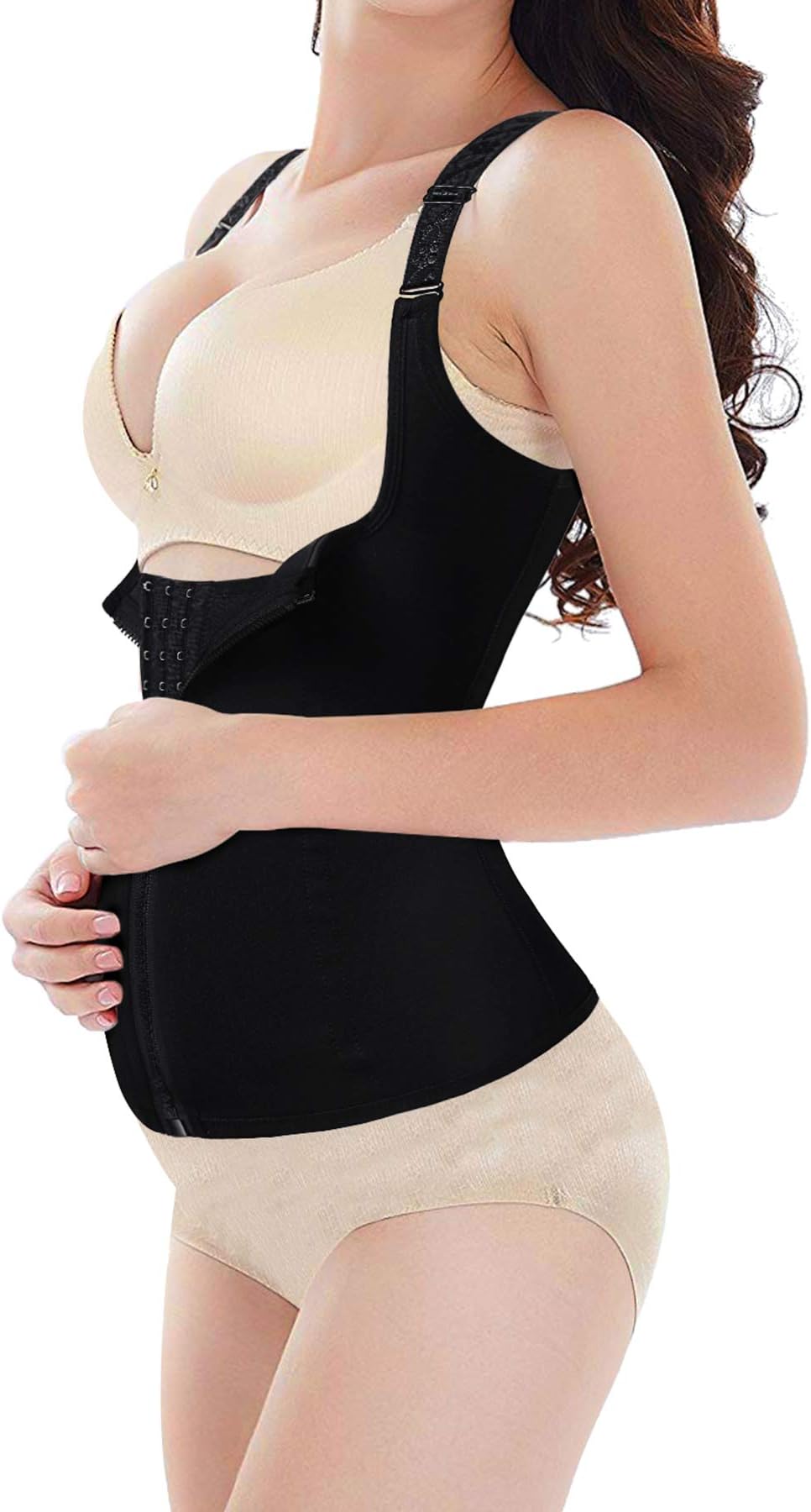 URSEXYLYURSEXYLY Maternity Support Belt Postpartum Waist Trainer Shapewear Recovery Waist Cincher Black