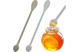 CAPIANT 2 PACK Syrup Dipper Honey Dipper Stick Silicone, Long Handle Syrup Dipper Stick, Honey Mixing Stirrer Spoon, Honey Wand for Honey Jar Dispense Drizzle Honey, and Wedding Party Favors Gift