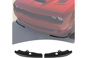 PDKLIN for Challenger Front Bumper Lip Splitter Protector Cover Trim for 2015-2023 Dodge Challenger GT RT SRT Black Exterior Accessories 2pcs