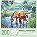 Bits and Pieces - 200 Piece Jigsaw Puzzle for Adults - Fell Ponies - 200 pc Horses Jigsaw by Artist Steve Crisp