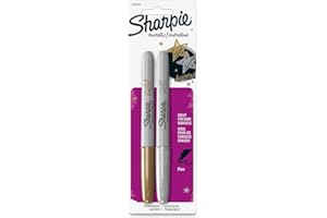 Sharpie Metallic Fine Point Permanent Markers 2/Pkg-Gold & Silver