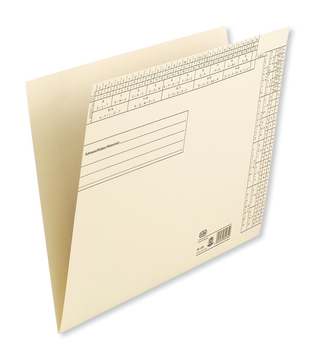 Elba 80434 Folder from Recycled Cardboard with Hole Punches and Filing Stripe Fastener Pack of 50 Chamois