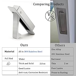 Dontay Pocket Door Pull Handle, Edge