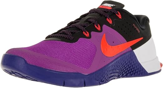 purple and black trainers