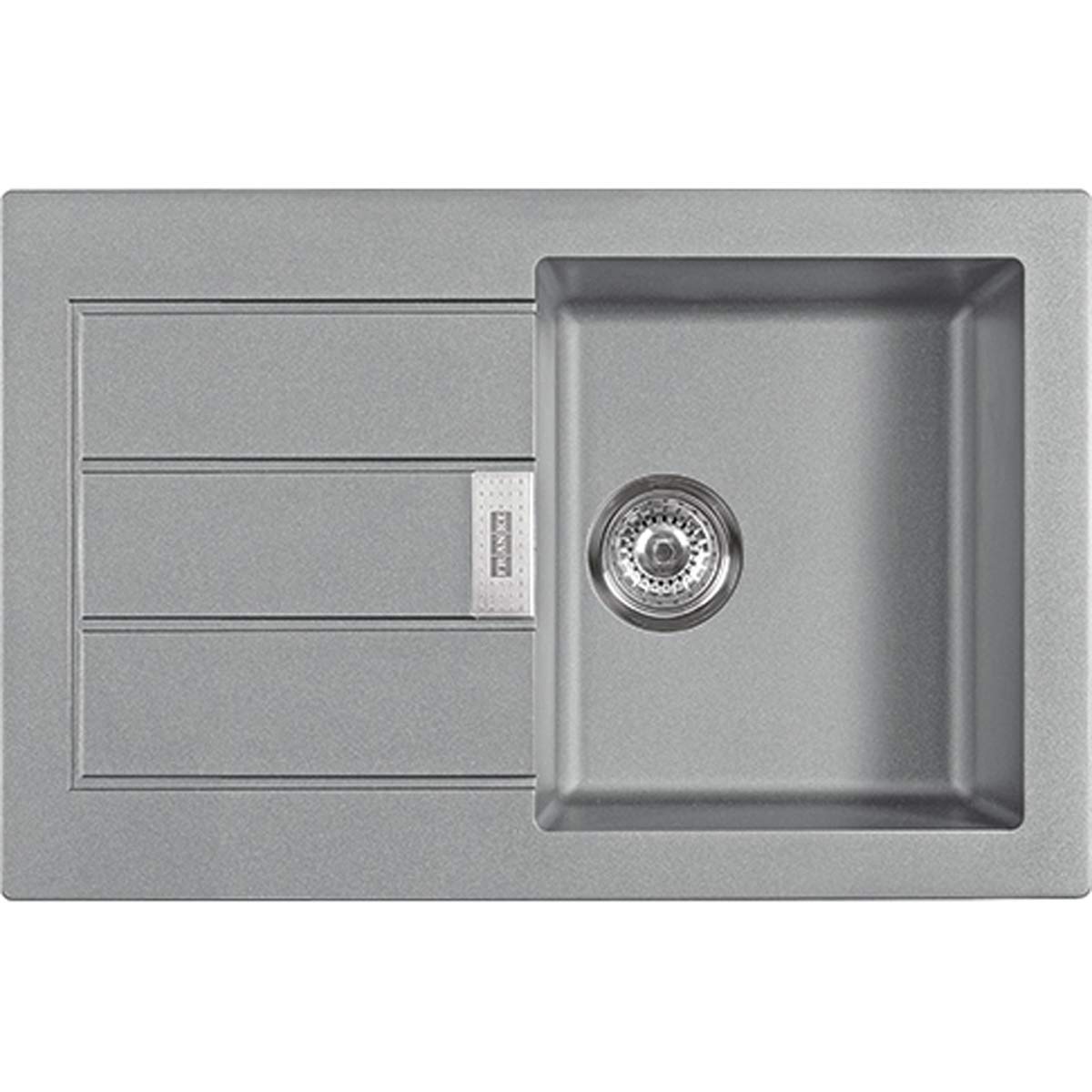 Franke 114.0476.404 SID 611-78 Granite Kitchen Sink with a Single Bowl, Stone Grey