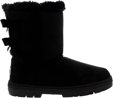 Amazon.com: Botas clásicas, altas, para mujer, con dos lazos, impermeables,  botas de invierno para la nieve : Ropa, Zapatos y Joyería