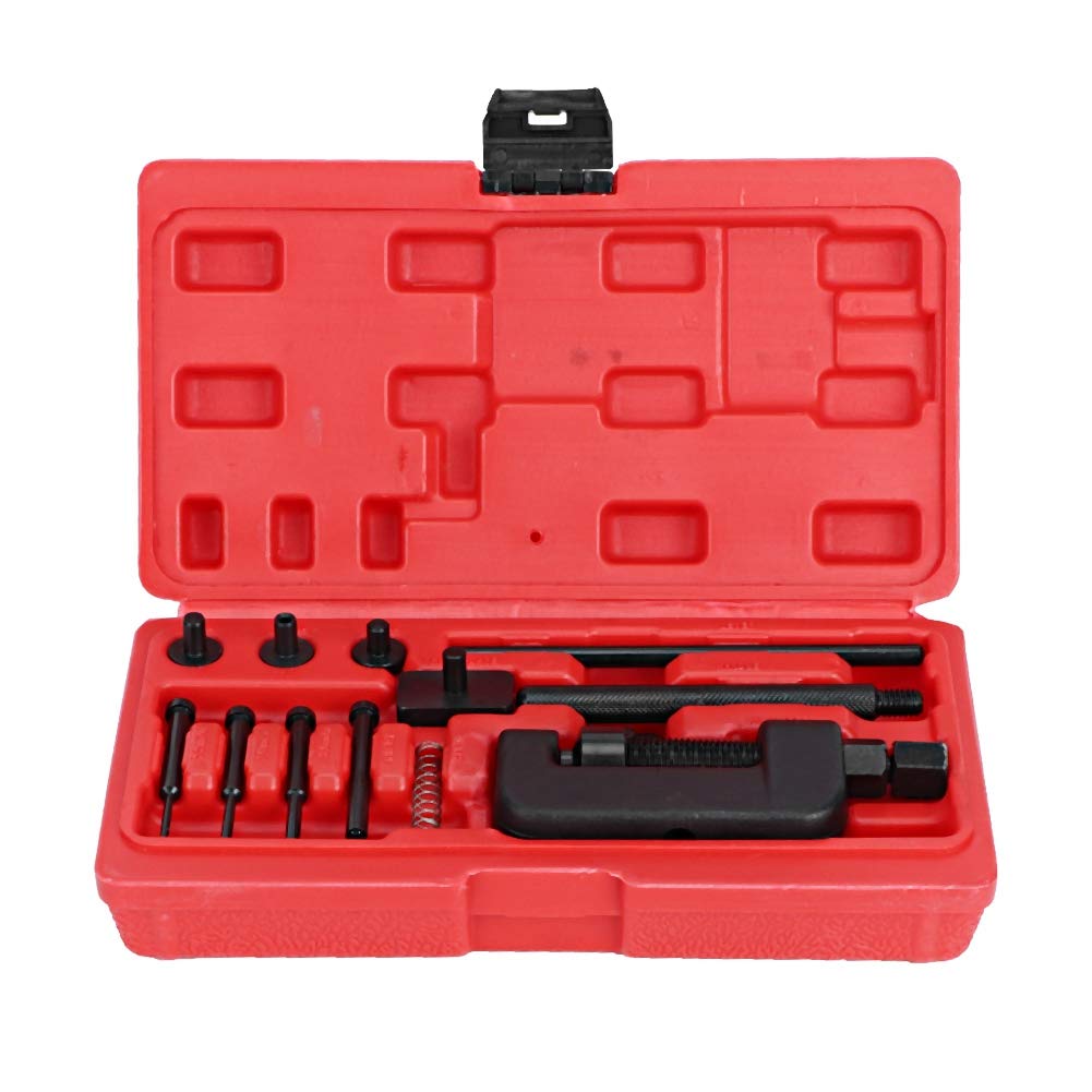 Gorgeri Riveter Chain Breaker Splitter ，Motorcycle Chain Breaker Splitter Link Riveter Universal Set Riveting Tool