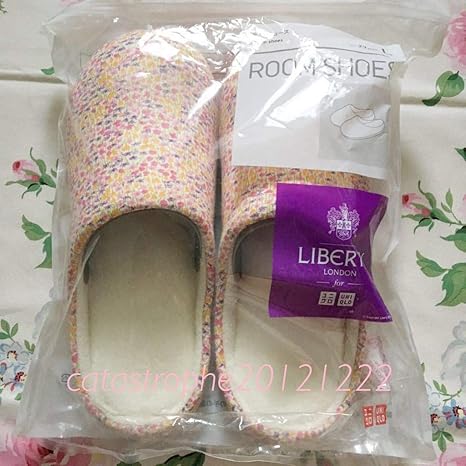 Amazon Co Jp ユニクロ リバティ ルームシューズ スリッパ コラボ ｌサイズ ホーム キッチン