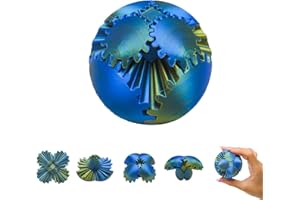 MerryXD Gear Ball Fidget Toy,GearSphere Desk 3D Printed Perfect for Stress and Anxiety Relaxing Fidget Toy Gear Fidget Sphere Activity Gear Ball for Adults D
