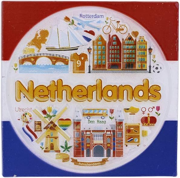 GTNINE Fridge Magnets Netherlands Dutch Panorama Souvenirs Fridge Magnet Gifts Office Magnet Refrigerator Magnets for Home Kitchen Fridge Office Whiteboard