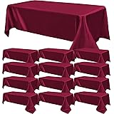 12 Pack Satin Polyester Tablecloth Wedding