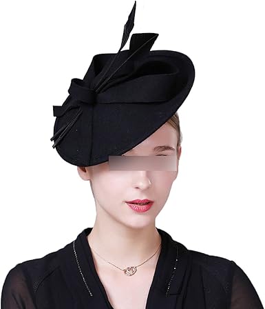 red and black hats and fascinators