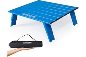 Old Bahama Bay Ultralight Aluminum Table, 88lbs/40kg Weight Capacity,Foldable Small Beach Table with Retractable Legs,Suitable for Picnic Camping Outdoor Hiking