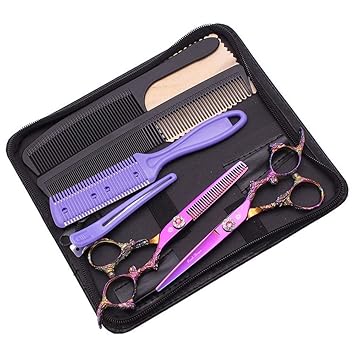 Amazon Com 5 5 6 Inch Hair Scissors Set Cutting Barber Salon Haircut Thinning Shears Hairdressing Scissors Scissors Z9005 Cai K A 6y Beauty