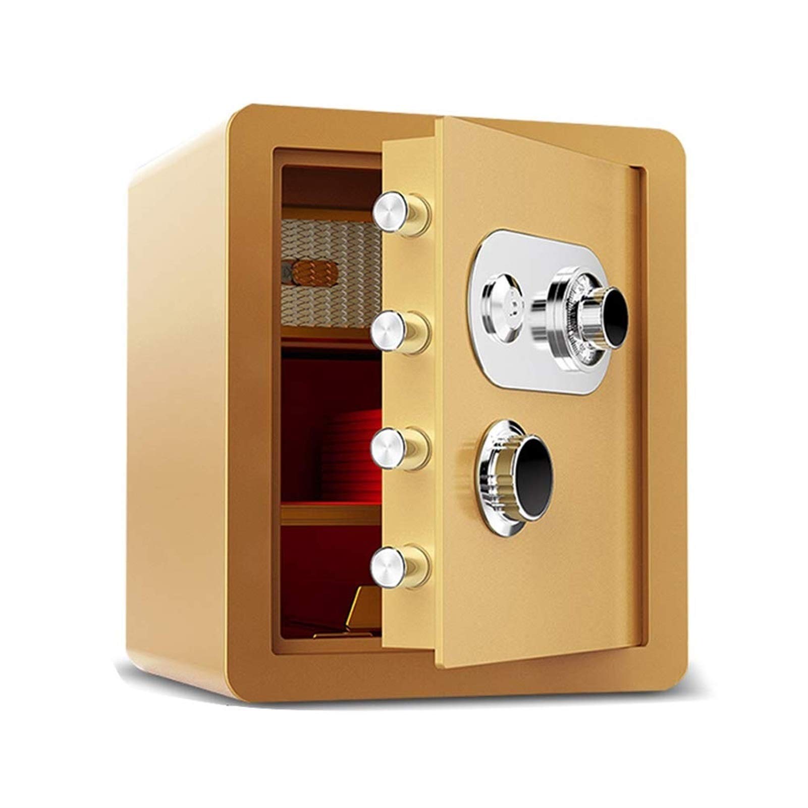 JNMDLAKO Electronic Security Safe Box Mini Portable Digital Cabinet with Keypad Lock & Solid Steel, 