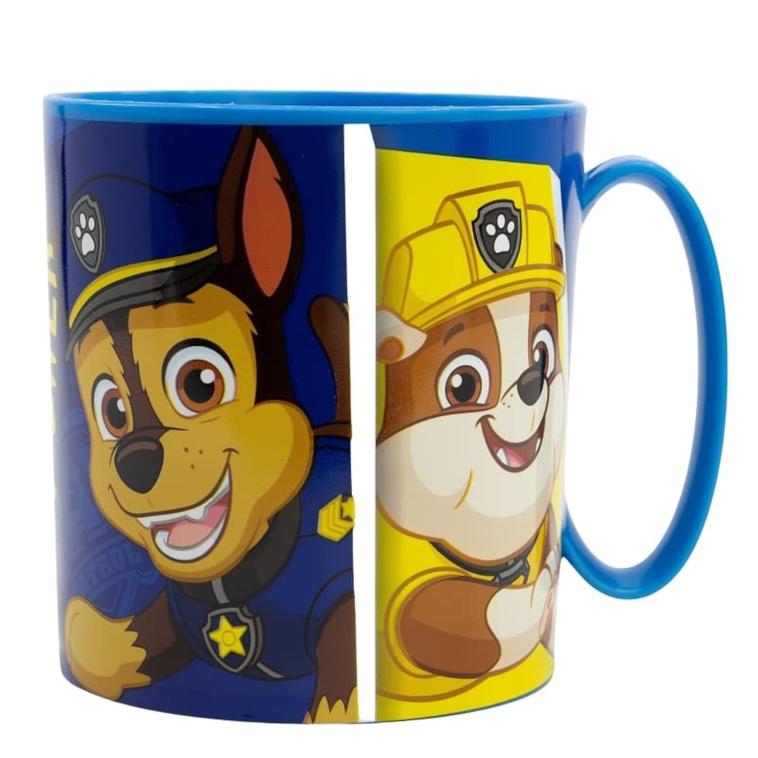Golddunes Kids 2023 Character Licence Mug 350ML Drinking Re-Usable Plastic Cup Microwave Safe (Paw Patrol Pup)